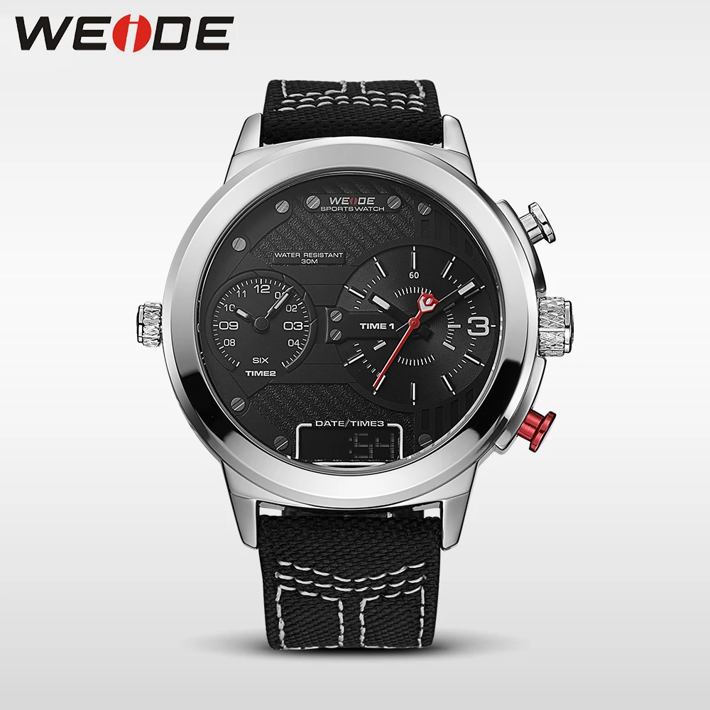 

WEIDE genuine top brand luxury men watch LED sport digital black quartz relogios masculino watches Large discs Electronic clock