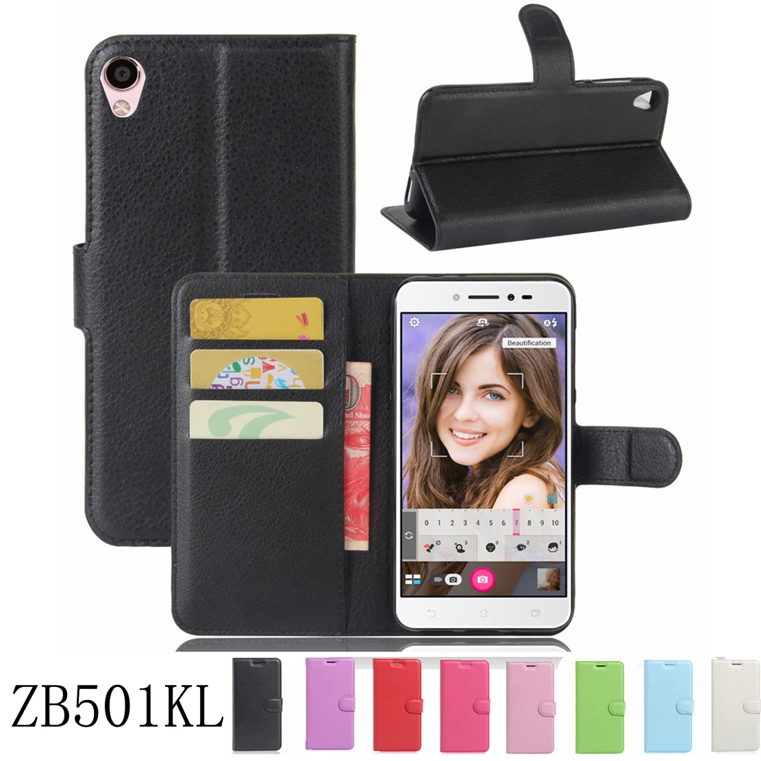 Super PU Leather Case Coque Carcasa For ASUS Zenfone 3 GO ZB501KL Flip Housing fundas Back Shell Cover | Мобильные телефоны и