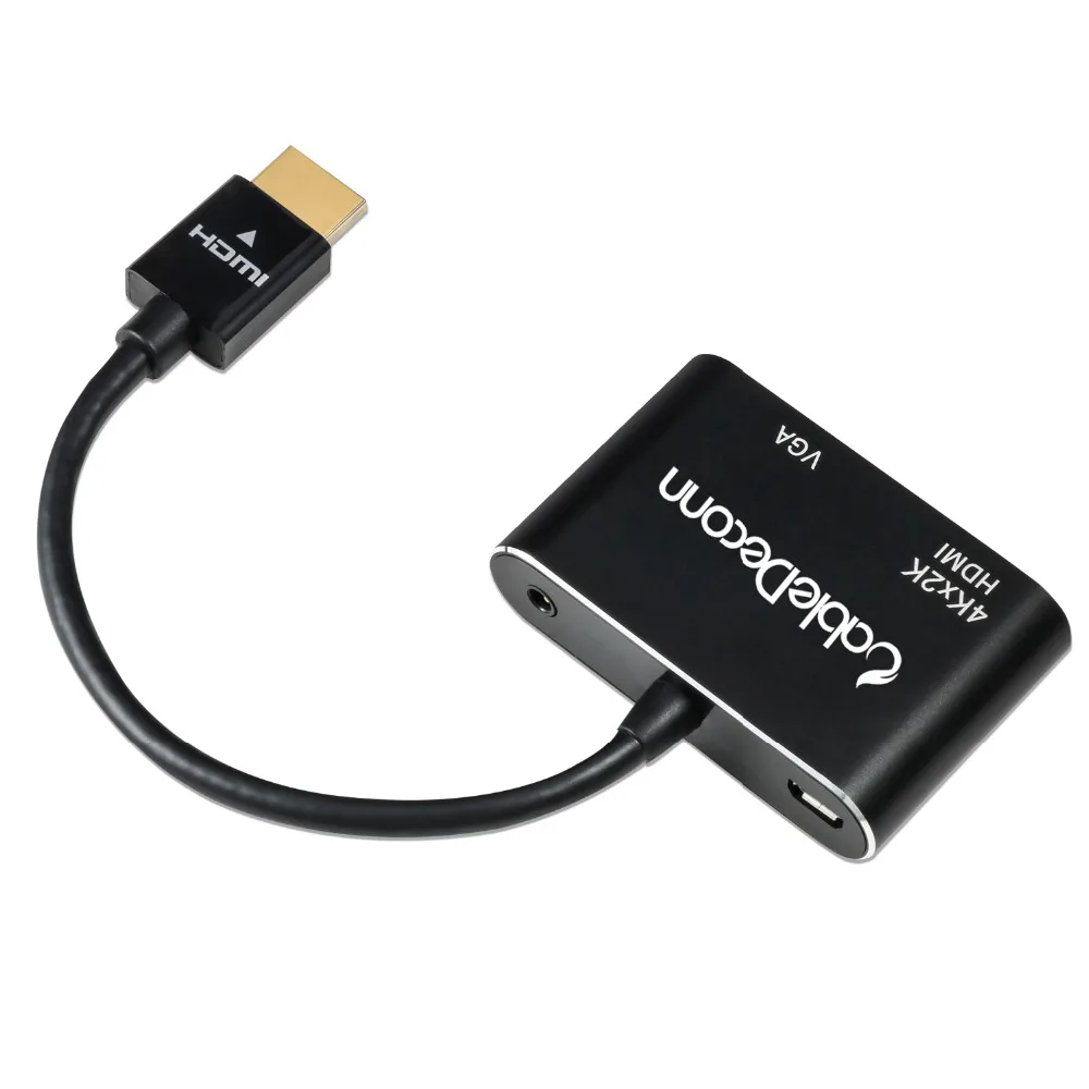 HDMI сплиттер к VGA Аудио конвертер Поддержка 4K для ноутбука HDTV кабель проектора