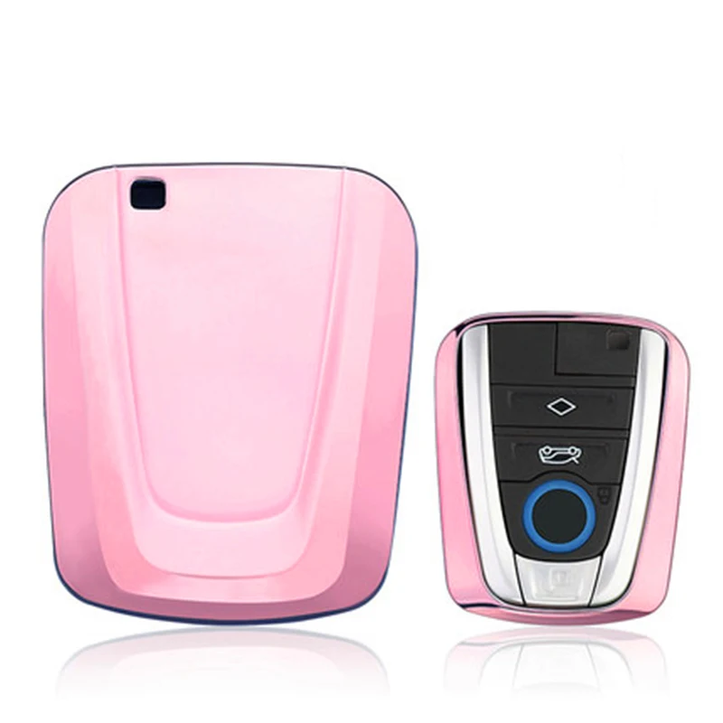 TPU ключа автомобиля чехол Обложка для BMW I3 I8 серии Soft ТПУ автомобильный держатель основа стильный ключ основа защитный брелок аксессуары - Название цвета: I3-pink