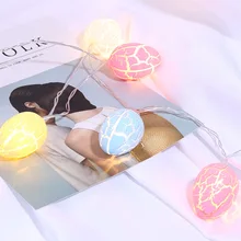 Трещины яйцо Фея Света Романтический пасхальное событие Happy Пасхальный подарок 1,5 M 10 СВЕТОДИОДНЫЙ Яйца огни строки висит освещение украшения