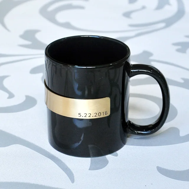 Custom Coffee Mug Cup Clic Black Ceramic Personalized Custom Coffee Mug Cup Clic Black Ceramic Personalized With Date