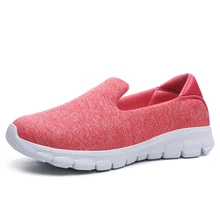 Женская уличная спортивная обувь без шнуровки дышащая обувь на плоской подошве легкая женская обувь кроссовки для фитнеса размер 35-42 WS12