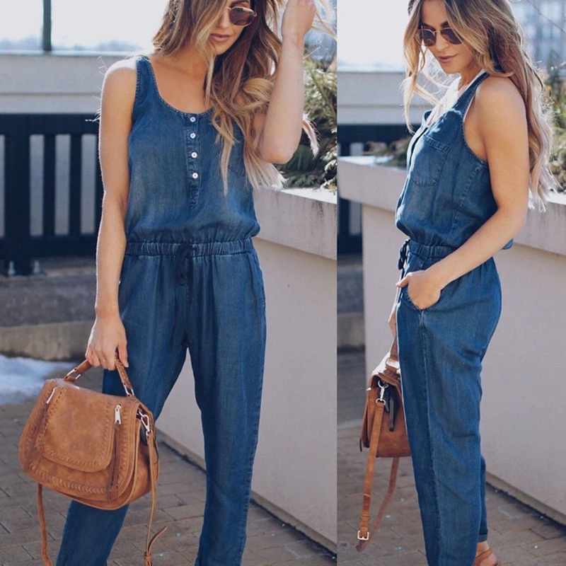 ZYFPGS 2019 Women Bodysuit Denim suit Rompers Womens Jumpsuit Personality street Fashion Hollow Sale Onesies Sleeveless denim ZYFPGS 2019 Women Bodysuit Denim suit Rompers Womens Jumpsuit Personality street Fashion Hollow Sale Onesies Sleeveless denim