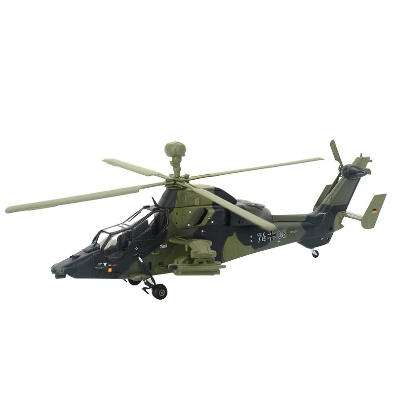 1/72 масштаб предварительно построенный Eurocopter Tiger EC665 Tigre для любителей вертолетов Коллекционная готовая пластиковая модель самолета