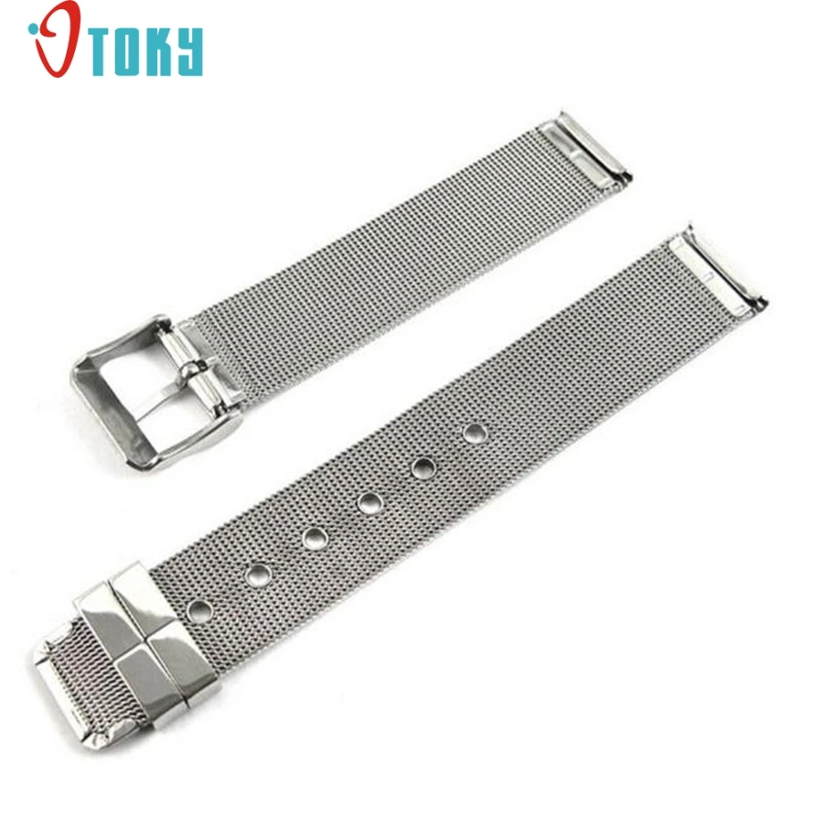 

Watch Band quartz wristwatches 20mm Silver Stainless Steel Wrist Watch Band Strap DEC12