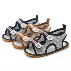Обувь для мальчиков младенческой малыша обувь мягкая подошва Indoor подняться 6 Стиль для маленьких мальчиков сандалии