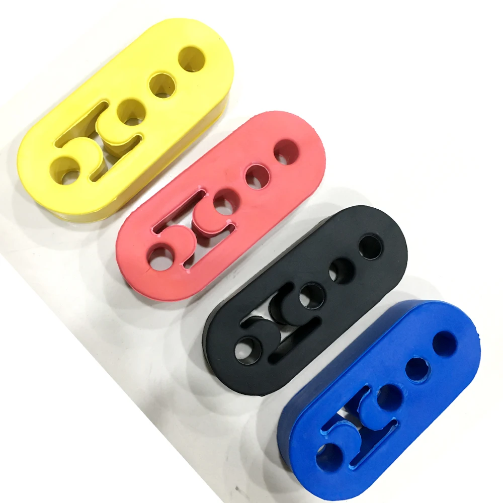 

Car Rubber Exhaust Hanger Pipe Mount Mounting Bracket Hanger Heavy Replacement Sport Version 12mm 4 Holes Universal Plastic