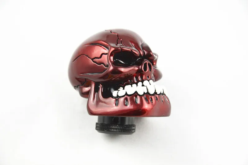 

Universal Manual Gear stick Shift Shifter Lever Knob Wicked Carved Skull refit Decoration Red Gear Stick