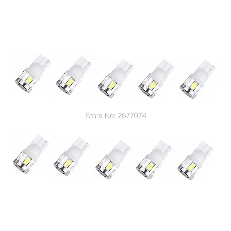 

3W DC12V White High Bright T10 5630 6SMD car LED Car Door Lamp Inspection Lamp 10PCS JTCL228-ly