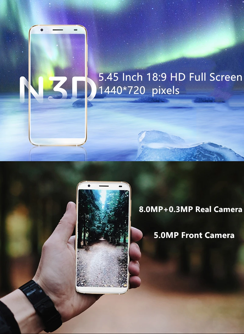Оригинальный Coolpad N3D 1821 смартфон SC9580K 5 45 &quot18:9 2 ГБ 16 Android 8 1 Мп 2500 мАч разблокировка
