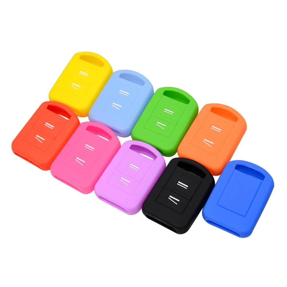 Car Key Silicone Set Cover For Opel Vauxhall Corsa Meriva Combo Romet 2 Button Fashion Case Shell New Skin Protected Car-styling (2)