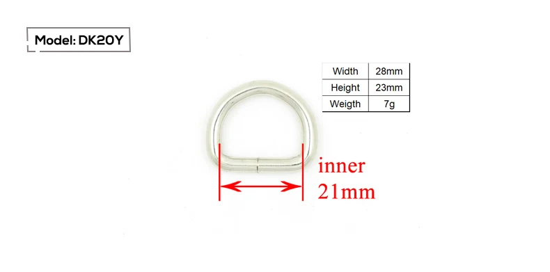 Никелированные d-кольца 25 мм лямки обвязочные сумки для одежды 30 мм Аксессуары Розничная торговля 15 мм не сварные металлические плоские Кольца 20 мм