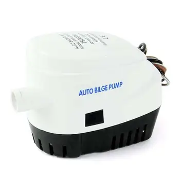 

750GPH Automatic Boat Bilge Pump 12V 24V DC Submersible Electric Water Pump Small 12V Volt 750 GPH Auto White