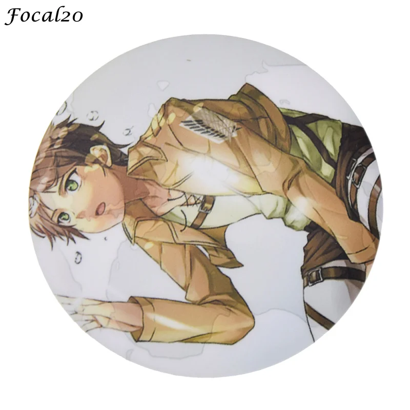 Focal20 Trendy PVC Attack On Titan Badge Cartoon Figure Cute Brooches Fashion Round Brooch Pins Backpack Decoration | Украшения и