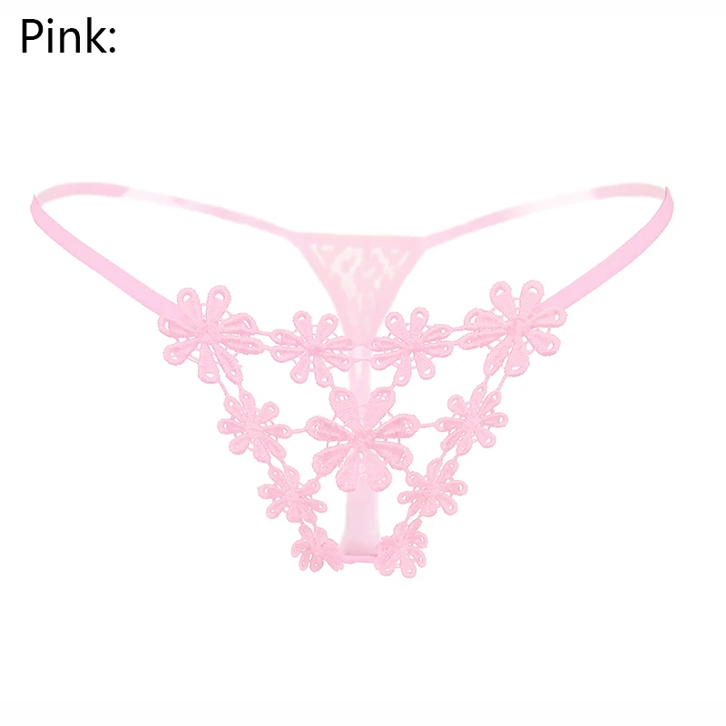 Pink Leechee Tangas женские цветочные Эротические стринги и стринги искушение стринги женское сексуальное нижнее белье полые сексуальные трусики прозрачные - Цвет: Pink