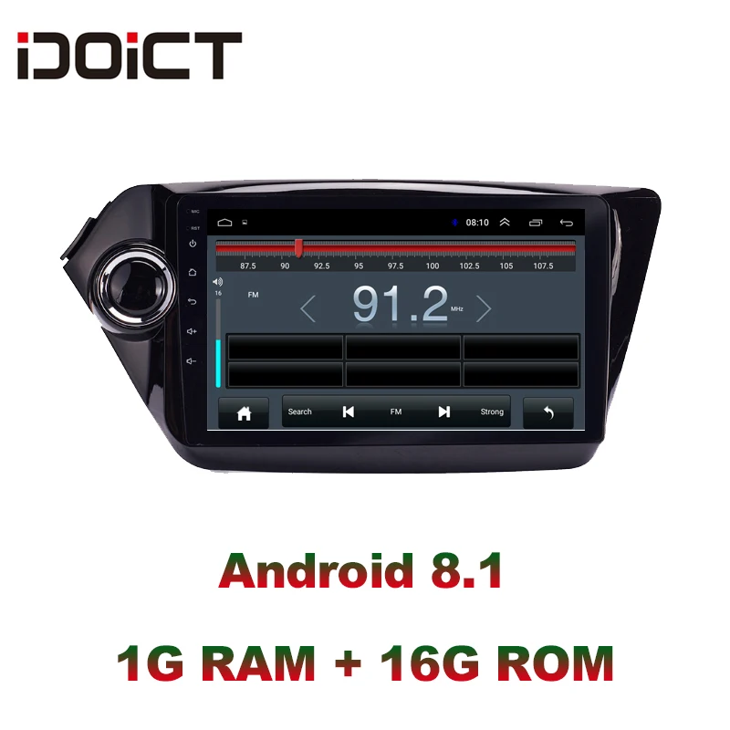 Sale IDOICT  Android 8.1 Car DVD Player GPS Navigation Multimedia For KIA K2 Rio 3 2011-2016 car stereo bluetooth wifi 4