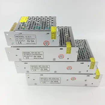 

5V 2A/3A/5A/10A/20A/40A/60A/70A Switch LED Power Supply Transformers WS2812B WS2801 SK6812 APA102 LED Strip WS2811 LED Pixel