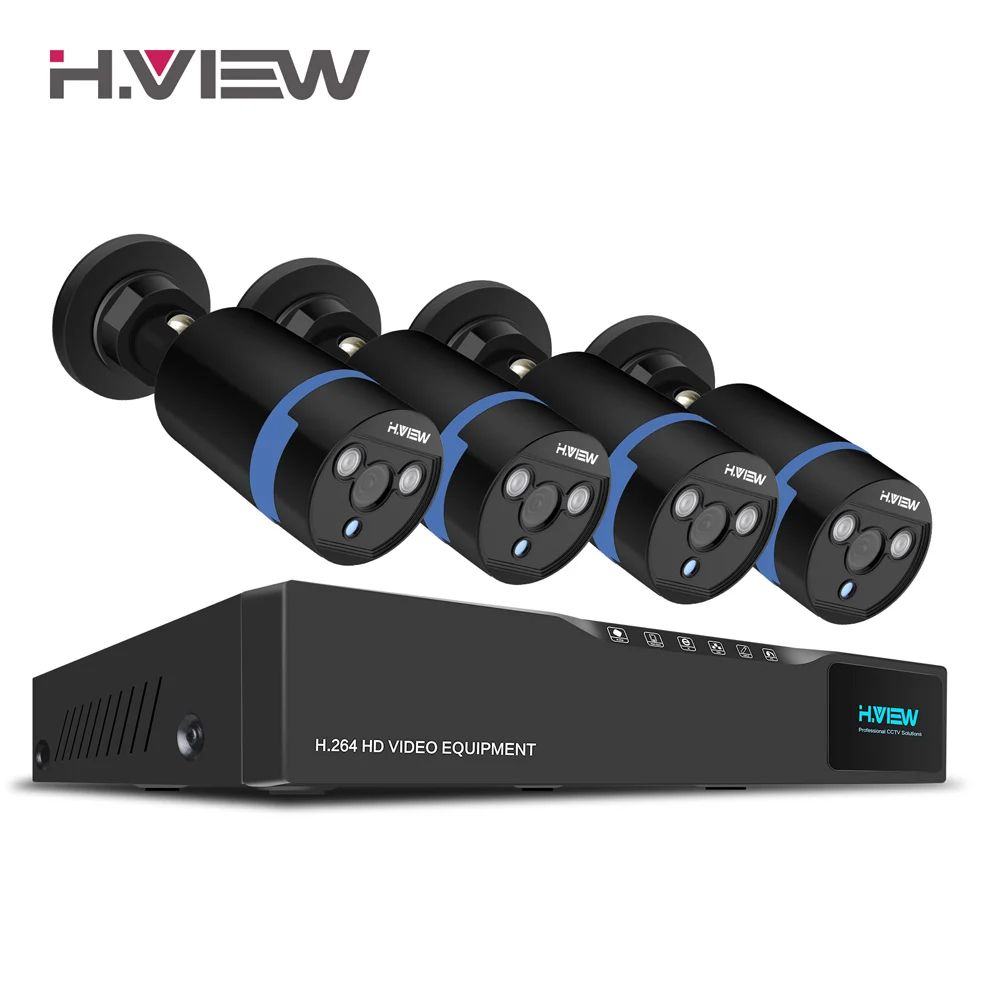 H View 16CH Surveillance System 4 1080P Outdoor Security Camera 16CH CCTV DVR Kit Video Surveillance