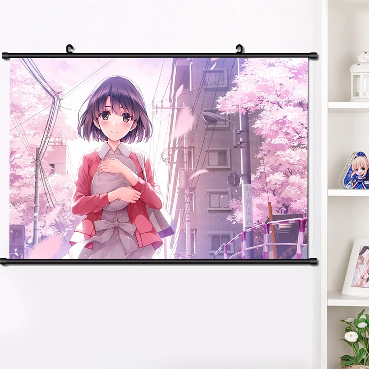 Японское аниме как растить скучную подругу кату АТО Мегуми Косплей стены прокрутки Фреска плакат настенный HD плакат домашний декор