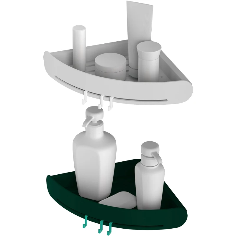 Полка для ванной комнаты, органайзер на защелке, пластиковая угловая полка для ванной комнаты, настенный держатель для душа, держатель для шампуня, настенный держатель