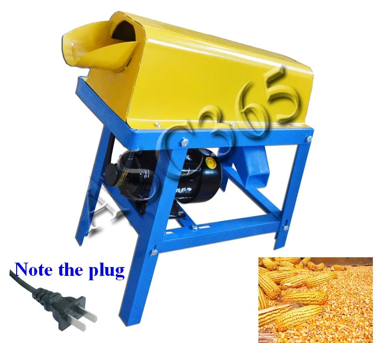 

220V Farm Electric Corn Thresher Machine Sheller Threshing Stripping Tool Corn Stripper Household/Commercial Random Color