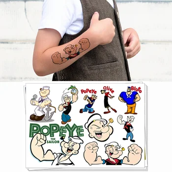 

Novelty Gag Toys Children Temporary Tattoo Sticker Funny Cartoon Tatoo Cosplay for Popeye Fans Waterproof 2-3 Days