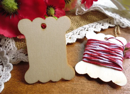 100 шт. деревянные резьбовые ленты ZAKKA 54 х41 мм|for party|decoration for partywooden tags |