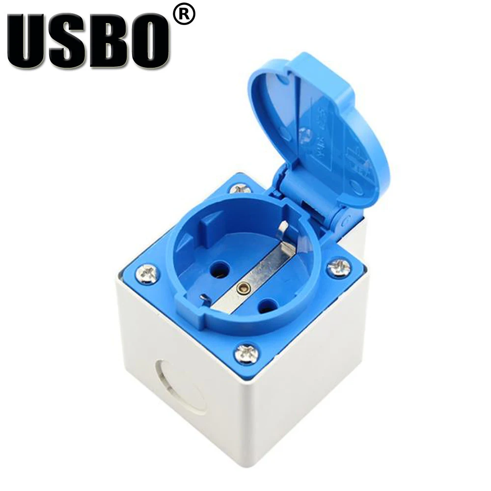

High quality grounding industry AC power socket AU US UK EU German France Brazil Swiss Italy outdoor dustproof waterproof socket