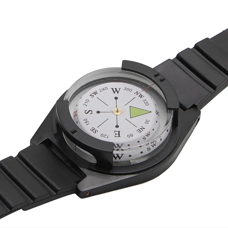 1PC ABS Taktische Handgelenk Kompass Sonder Für Militär Outdoor Uhr Schwarz Band Wandern Getriebe K