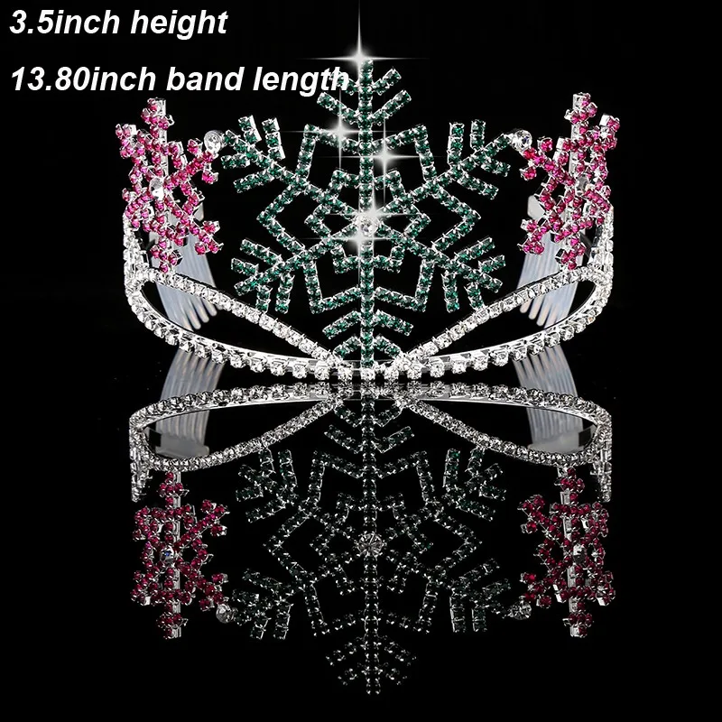 ZerongE ювелирные изделия оптом Золотое покрытие королевская тиара-Снежинка и корона подарок на Рождество/события/вечерние/Фестиваль/праздник