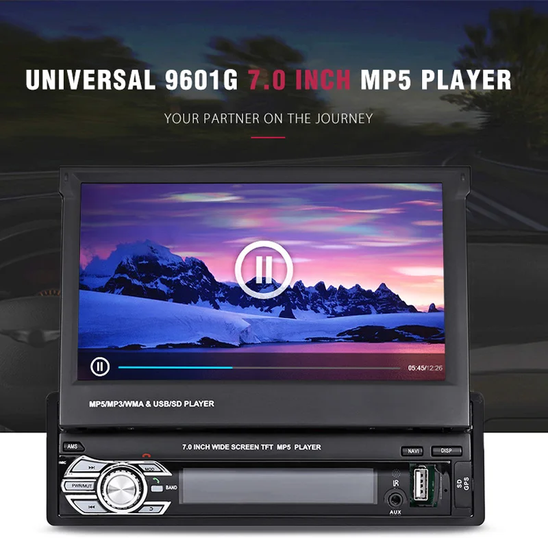 Универсальный 9601G 1 Din автомобильный мультимедийный плеер Авто Аудио Стерео Fm радио Gps навигация Bluetooth 1Din 7 дюймов Авторадио