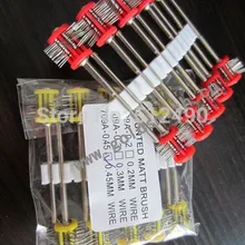 Матовые Pro-Texturning Кисти желтый цвет проволока диаметр: 0,3 мм, ювелирные инструменты, матирующие проволочные щетки 10 шт