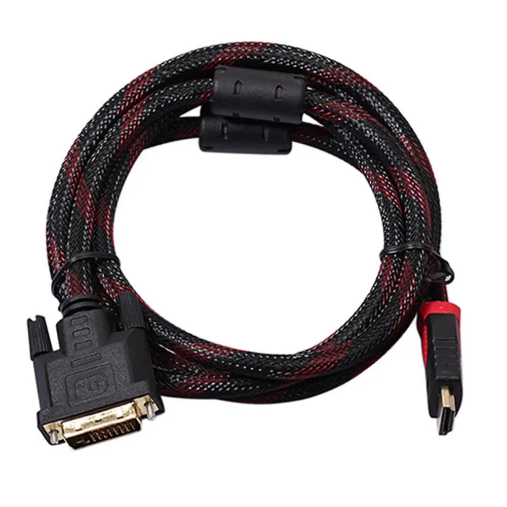 1.8M 5FT DVI D Male To HDMI FNRG Cable High Speed HDMI DVI Digital