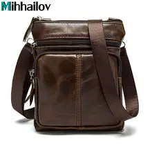 Деловая Мужская сумка из натуральной коровьей кожи, мужские сумки-мессенджеры, винтажная мужская сумка через плечо из воловьей кожи, KY-3