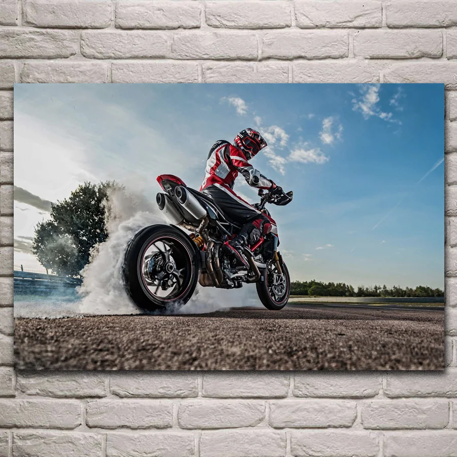 

hypermotard 950 super bike motorcycle fabric poster living room home wall decorative canvas silk art print KJ016