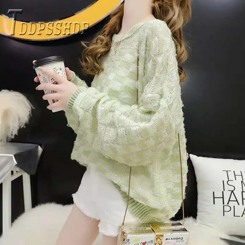 

2019 Spring Summer Fairy Knitted Women Sweater 3 Color Can Choose Female Sweater