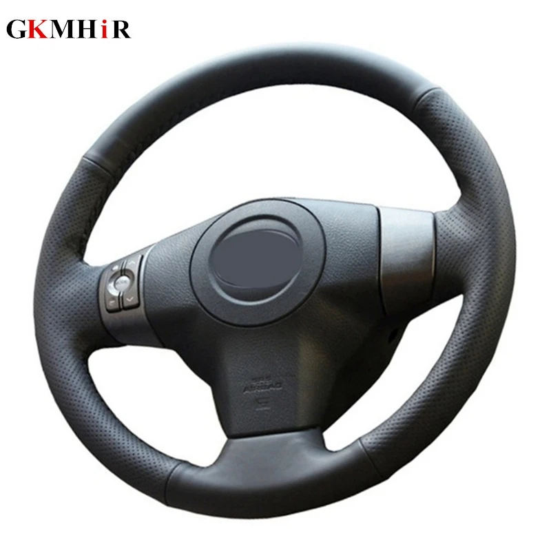 

DIY Artificial Leather Hand-Stitched Black Car Steering Wheel Cover for Toyota Yaris Vios RAV4 2006-2009 Scion XB 2008