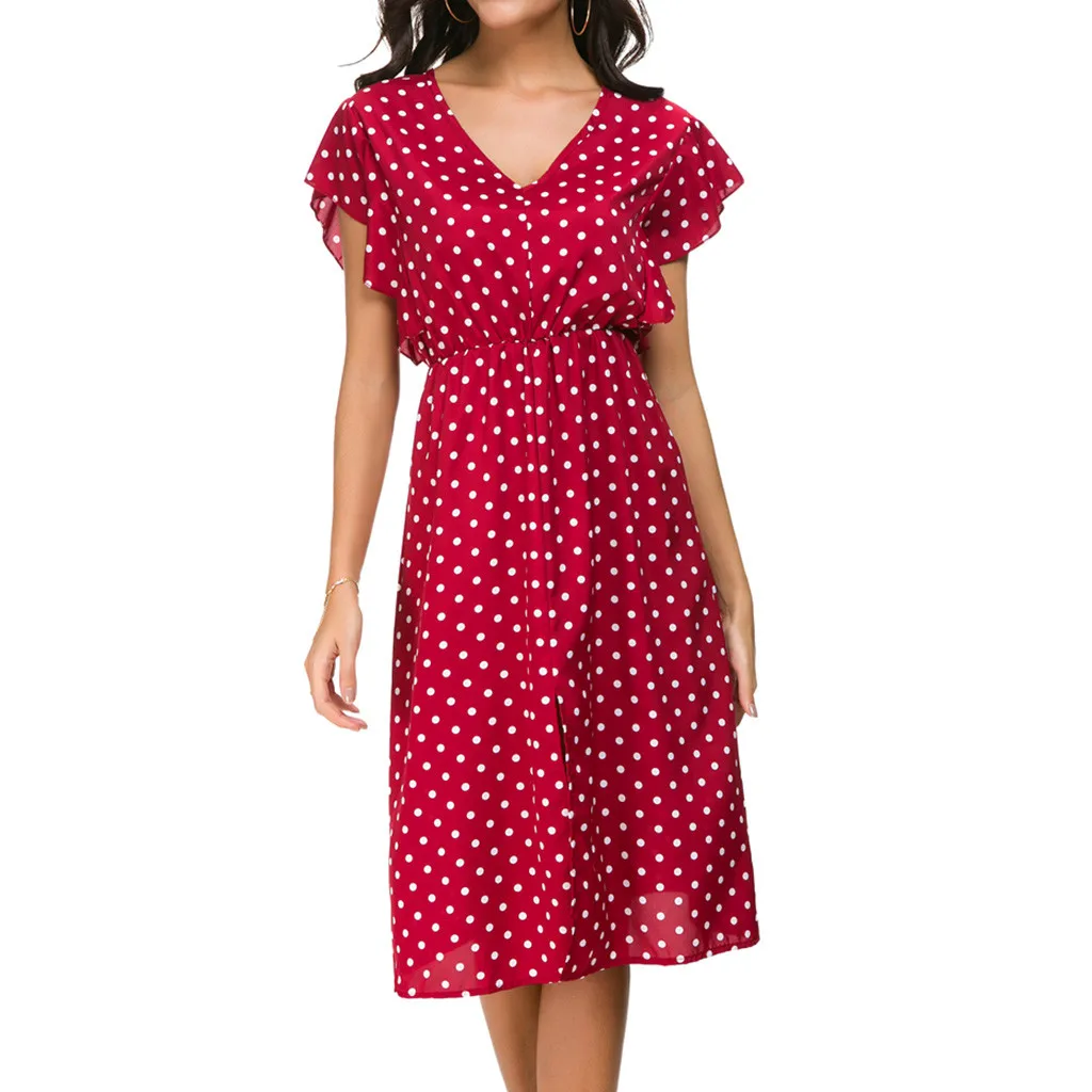 

Women Dot Print Tank Maxi Dress Elegant Ladies Sleeveless Casual Summer Long Maxi Dresses vestidos verano 2019 Party Dresses