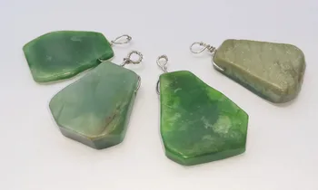 

New Arrived!Natural Nephrite Jad e Bead Pendant,Canadian Jad Pendant For Jewelry Necklace DIY 5pcs/lot