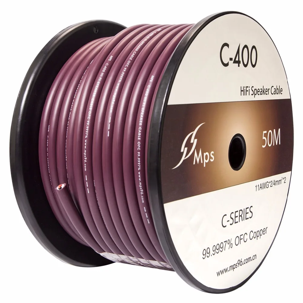 MPS C 400 99.9997% OFC динамик провод аудио кабель HIFI для усилителя CD DVD AC питания линия 4 мм