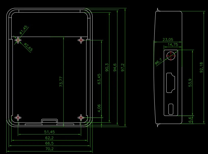 raspberry pi 3 plastic housing enclosure for pcb outlet boxes plastic box for electronics project szomk plastic instrument enclosure box (2)