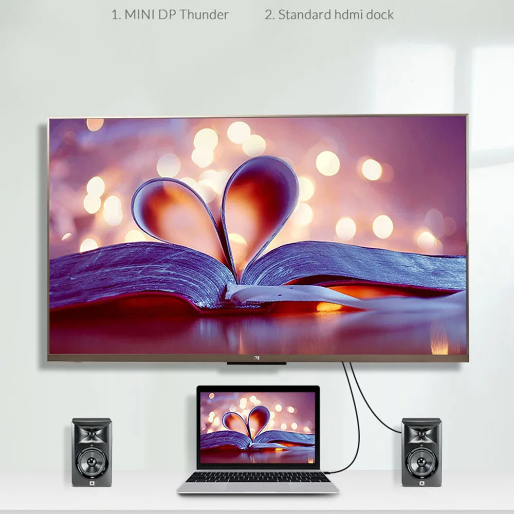 Unnlink Mini Displayport to HDMI кабель 4K Thunderbolt 2 конвертер для MacBook Air iMac Chromebook DP Adapte|mini dp hdmi|hdmi 4kto