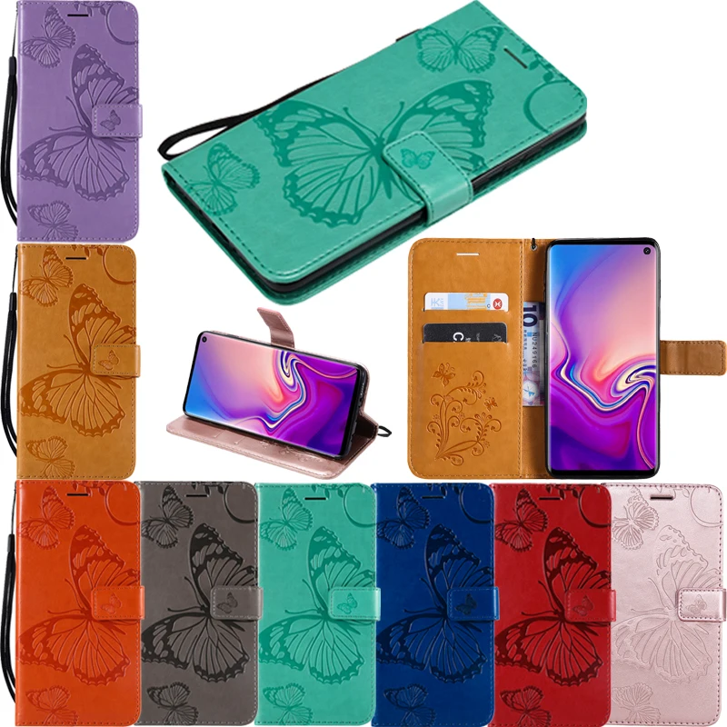 

Luxury 3D Butterfly Leather Flip Wallet Soft Phone Silicone Case Cover Shell Coque Fundas for Motorola One/Power P30 Play/Note