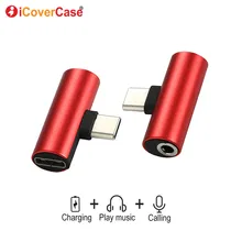 Двойные наушники 3,5 мм Jack type c 2 в 1 аудио зарядное устройство для OnePlus 6T 7 Pro 5G 7 P USB C Adadpter конвертеры Мобильные аксессуары