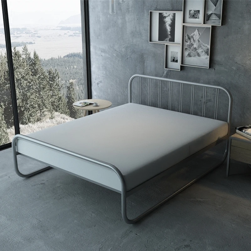 Modern simple 1.2m 1.5m 1.8m single double iron bed Modern simple 1.2m 1.5m 1.8m single double iron bed
