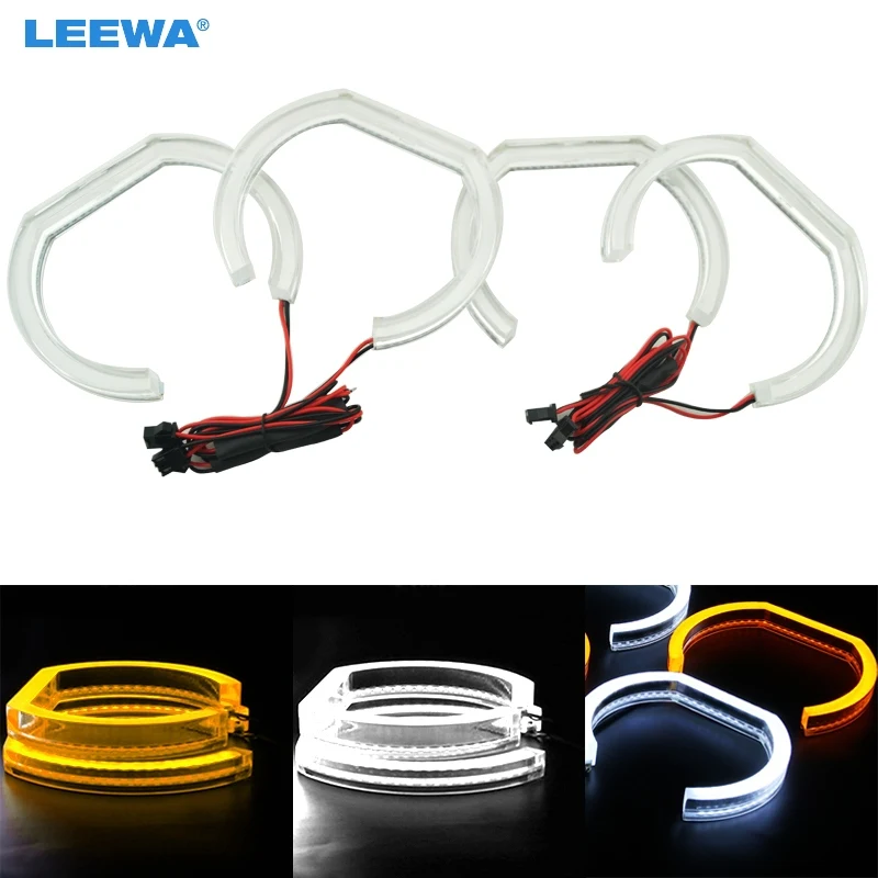 

LEEWA Car Crystal LED Angel Eyes LED DRL SMD Halo Ring Kits For BMW F30/F35 3 Series 2012-2014 White/RGB/White+Yellow #CA2239