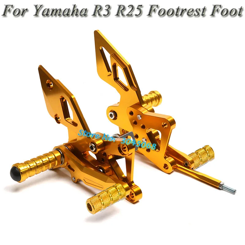 Для Yamaha R3 R25 YZF-R3 аксессуары для мотоциклов CNC алюминиевый сплав регулируемые задние наборы Rearset подножка Подножки-16