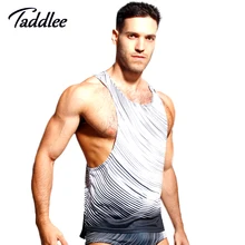 Taddlee бренд для мужчин майка футболки без рукавов майки тренажерный зал фитнес стринги Singlets Muslce Бодибилдинг 3D принт