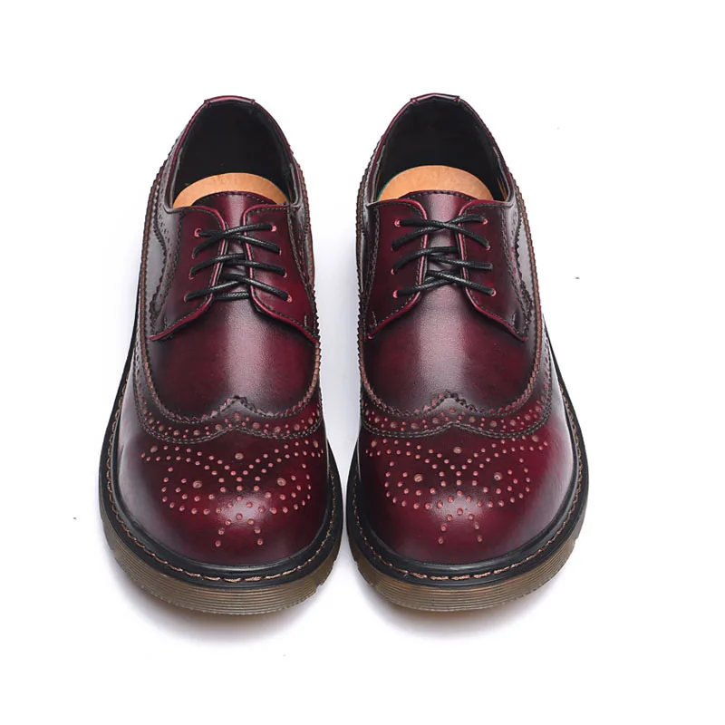 26-66 кожаная обувь Мужские броги из натуральной кожи роскошные брендовые дизайнерские модные мужские туфли# MX8118618
